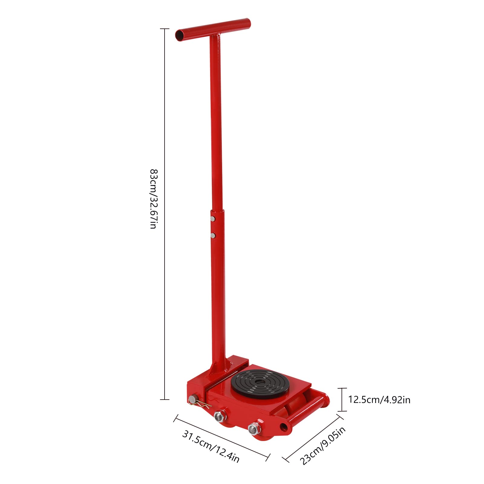 6T Machinery Skate Dolly,4pcs Machinery Mover,Heavy Duty 13200lbs Machinery Moving Skate,with 360° Rotation Cap and 4 Rollers