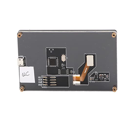 FECAMOS Mini LCD Display, 3.5in IPS Monitor Subscreen Easy to Install Standard Size High Resolution USB Connection for DIY Electronic Products