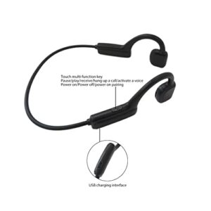 JRSHOME Bone Conduction Headset Bluetooth IPX5 5.1 Wireless Headphones Outdoor Sport Earbuds USB, Micro-USB, Bluetooth