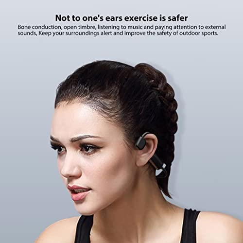 JRSHOME Bone Conduction Headset Bluetooth IPX5 5.1 Wireless Headphones Outdoor Sport Earbuds USB, Micro-USB, Bluetooth