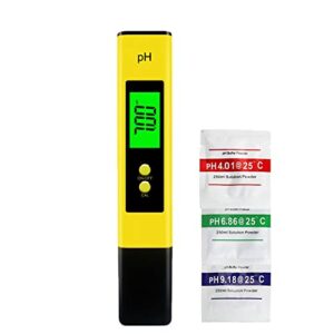 auons ph meter digital ph tester for water hydroponics 0.01 high accuracy water quality tester pen 0-14 ph measurement range for household drinking, pool, aquarium, spa