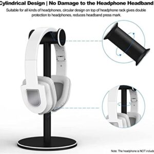 Headset Stand Durable Aluminum Alloy Headphones Holder Metal ABS Headphone Stand Detachable Stable Bracket Headphone Stand (Color : Black, Size : 10 * 10 * 23cm)