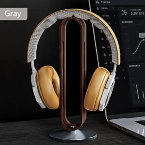 ANIIC Headset Stand Bamboo Wood Aluminum Headphone Stand Gaming Headset Earphone Rack Holder Headsets Storage Accessories Headphone Stand ( Color : Gris )