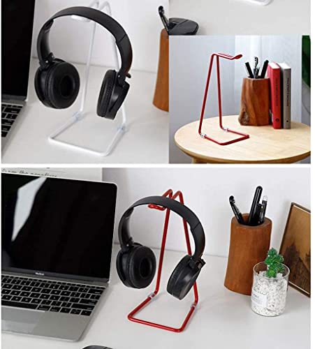 ANIIC Headset Stand Metal Headphone Stand Headset Stand Universal Headphone Holder Metal Desk Display Hanger Holder for Headset Headphone Stand (Color : White)