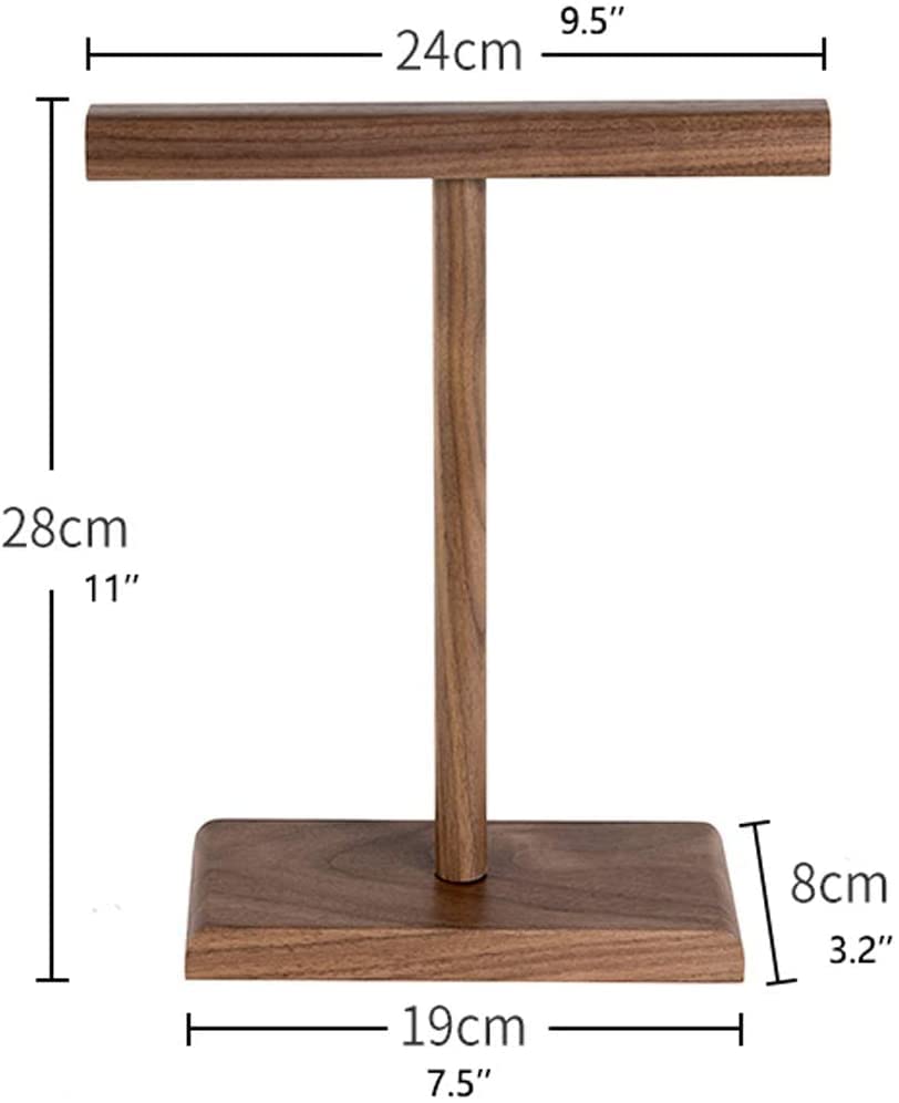 ANIIC Headset Stand Wood Headphone Stand Holder Creative Headset Holder Desk Display Shelf Rack Universal Earphone Accessories Headphone Stand ( Color : Walnut )