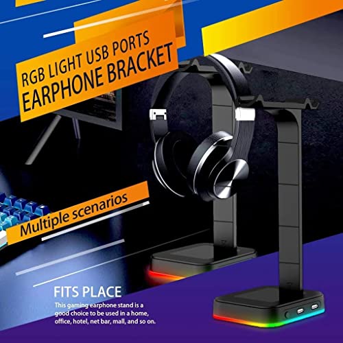 ANIIC Headset Stand RGB Headphone Stand Over-Ear Headset Desk Bracket Earphone Holder Display Shelf USB Support Gaming PC Accessories Headphone Stand