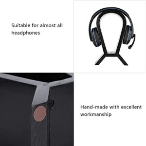 ANIIC Headset Stand Wooden Earphone Stand Gaming Headphone Display Holder Classical Headset Stand Craft For Headset Cable,Mobile Phone Headphone Stand ( Color : Black )