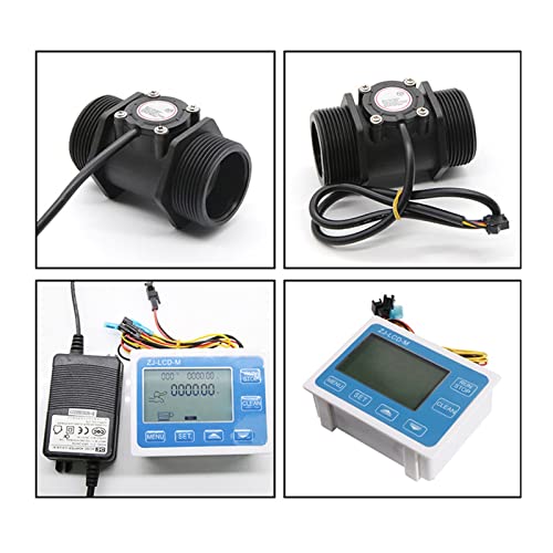 MANGAO DN40 Digital Display Flow Quantitative Controller Water Flow Sensor Use to Control and Display Liquid Flow (Size : US Plug)