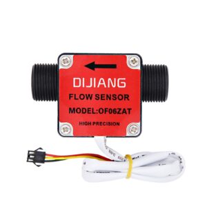mangao 1/2" 3/4" gear flowmeter flow sensor milk oil flow meter flow sensor switch for viscous liquid dc5~18v (size : 1/2", color : square cover)