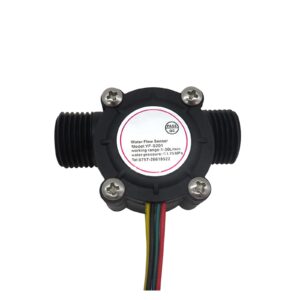 1/2" Water Heater Water Flow Sensor 1.75MPa Sensor Turbine Flowmeter DC5~18V with Temperature Induction