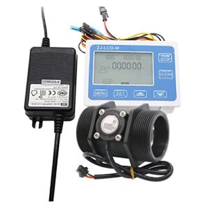 MANGAO DN50 Digital Display Flow Quantitative Controller Water Flow Sensor Use to Control and Display Liquid Flow (Size : US Plug)