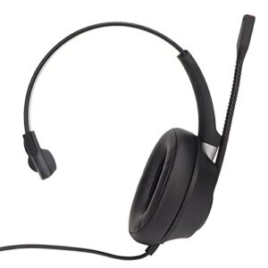 wired headset, 3.5mm business headset, enc noise reduction volume adjustment monaural telephone headset,durable headset with mic for home call center