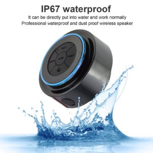 Bluetooth Shower Speaker, Waterproof Bathroom Stereo, Portable Wireless Outdoor Speaker with Suction Cup, 15KG Tension for Home, Pool, Beach