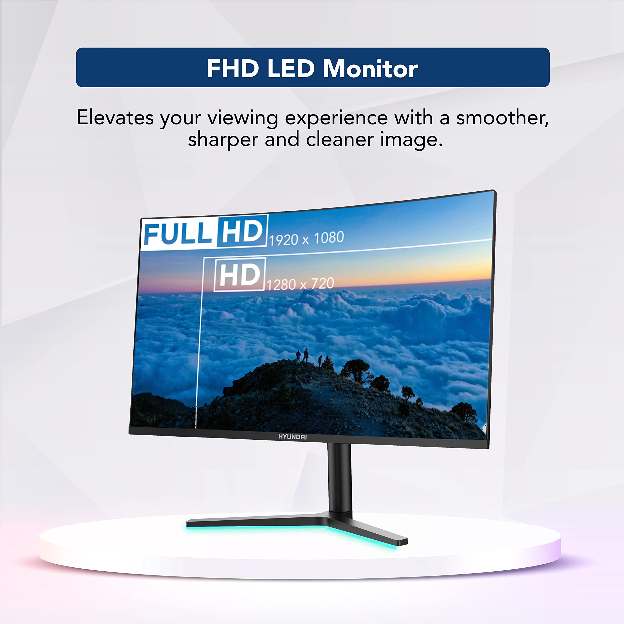 Hyundai 32 Inch Curved Gaming Monitor - Full HD 1080P LED 165Hz Refresh Rate, 3 Sides Narrow Bezel 178° Wide Viewing, HDMI & Displayport, 75 x 75 mm Vesa Mountable, Black (32CGM Series)