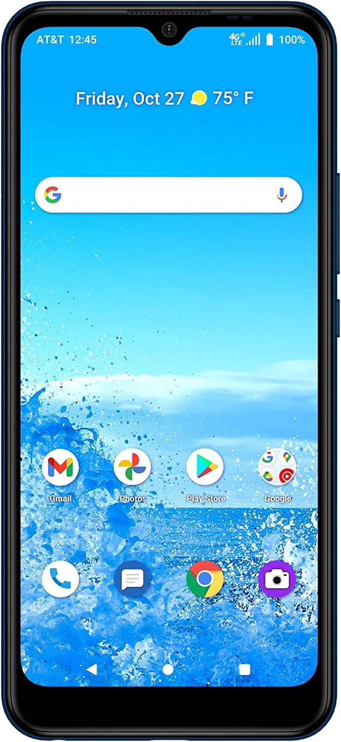 AT&T Motivate 2 |32GB, Maritime Blue |4G LTE Prepaid Smartphone | 6.5 inch Unlocked (Renewed)