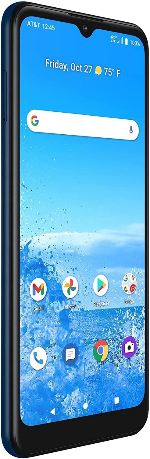 AT&T Motivate 2 |32GB, Maritime Blue |4G LTE Prepaid Smartphone | 6.5 inch Unlocked (Renewed)