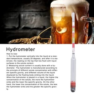 Beer Meter, Hydrometer Tool Durable Wide Application 10pcs High Accuracy for Home