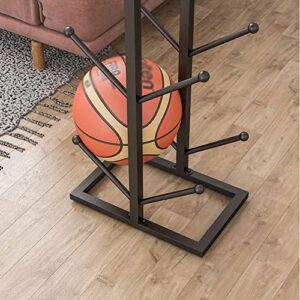GRRICEPL Modern Metal Sports Ball Storage Rack, Basketball Ball Storage Rack Ideal for Gym,Garage Or Indoor Use Sports Equipment Storage Organizer (Color : White, Size : 40x25x115cm)