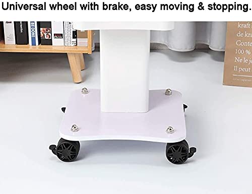 Medical Cart Household Utility Carts, Lab Cart Mobile Trolley Serving Equipment Mobile Beauty Rolling Cart, Small Bubble Movable Cart with Storage Tray, Universal Wheel with Brake, 30Kg Load 35×38×69c