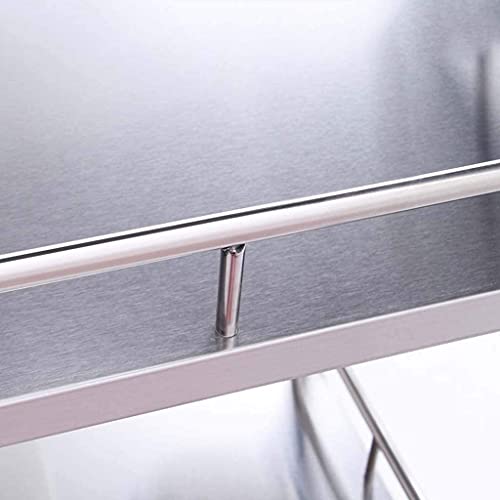 Stainless Steel Trolley - Double Trolley Care Dressing Medical Tray Trolley Clinic Beauty Practical