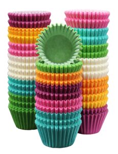 montopack 300-pack holiday party mini paper baking cups - no smell, safe food grade inks and paper grease proof cupcake liners perfect cups for cake balls, muffins, cupcakes, and candies