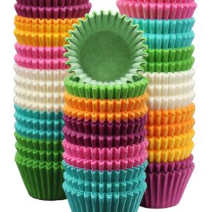 MontoPack 300-Pack Holiday Party Mini Paper Baking Cups - No Smell, Safe Food Grade Inks and Paper Grease Proof Cupcake Liners Perfect Cups for Cake Balls, Muffins, Cupcakes, and Candies