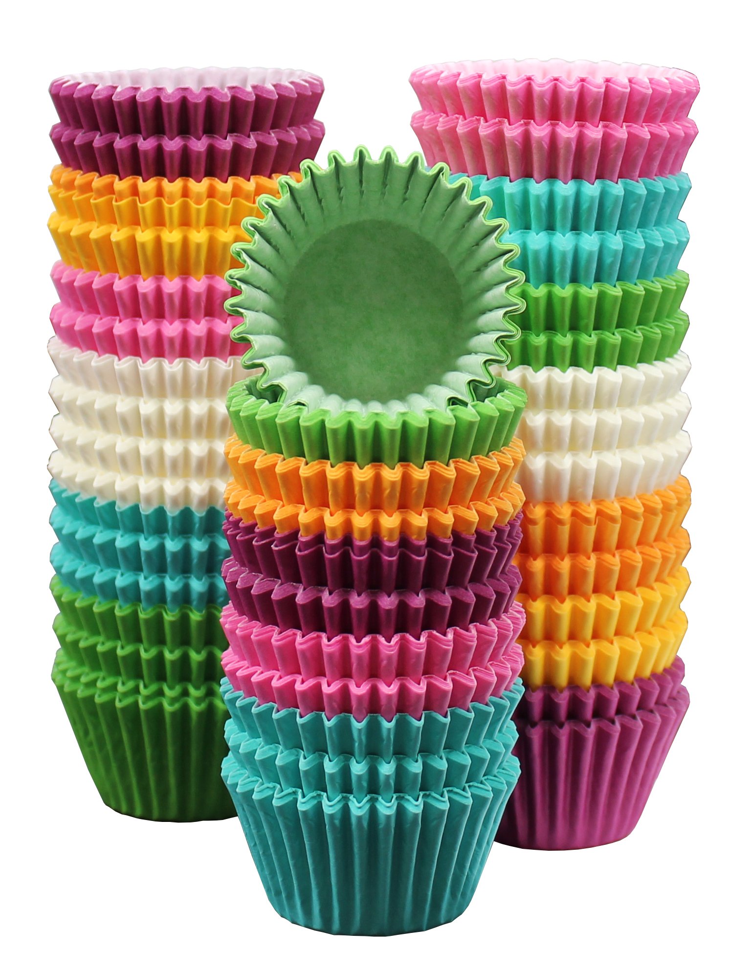 MontoPack 300-Pack Holiday Party Mini Paper Baking Cups - No Smell, Safe Food Grade Inks and Paper Grease Proof Cupcake Liners Perfect Cups for Cake Balls, Muffins, Cupcakes, and Candies