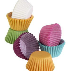 MontoPack 300-Pack Holiday Party Mini Paper Baking Cups - No Smell, Safe Food Grade Inks and Paper Grease Proof Cupcake Liners Perfect Cups for Cake Balls, Muffins, Cupcakes, and Candies