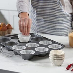 [500Pcs] Standard Size White Cupcake Liners, Food Grade & Grease-Proof, Baking Cups