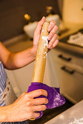 HONGLIDA Classic French Rolling Pins Bamboo Wooden Rolling Pin for Baking Pizza Dough Pie Cookie, 13-Inch