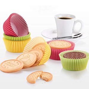 100 Pieces Standard Cupcake Cup Liners, Nonstick Parchment Papers Baking Cups, Safe Food Grade Inks and Paper Grease Proof Cupcake Liners for Baking Muffin and Cupcakes Decoration Cups (Pink 100pcs)