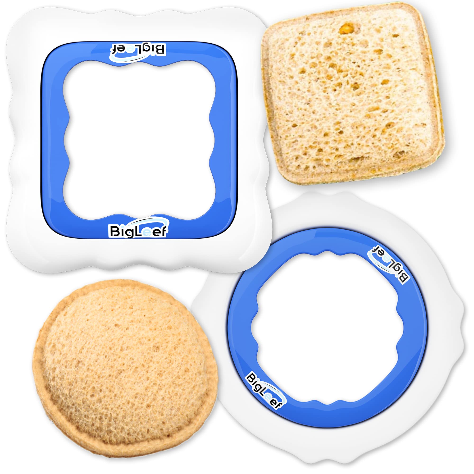 Uncrustable Sandwich Cutter and Sealer - PBJ Sandwich Cutter for Kids Lunch - Make & Freeze DIY Pocket Minis - Homemade Uncrustables Sandwich Maker - Crustless Bread Sandwich Sealer Decruster (2 Pack)