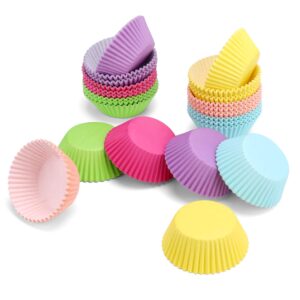 600 pcs Cupcake liners Rainbow Standard Paper Baking Cups Cupcake Liners Muffin Baking Cupcake Mold to Use for Pans