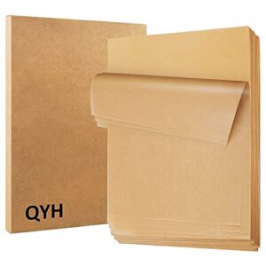 qyh 300 pcs parchment paper sheets for baking, 8x12 inches unbleached precut parchment paper for baking cookies, frying, air fryer, cooking, grilling rack, oven