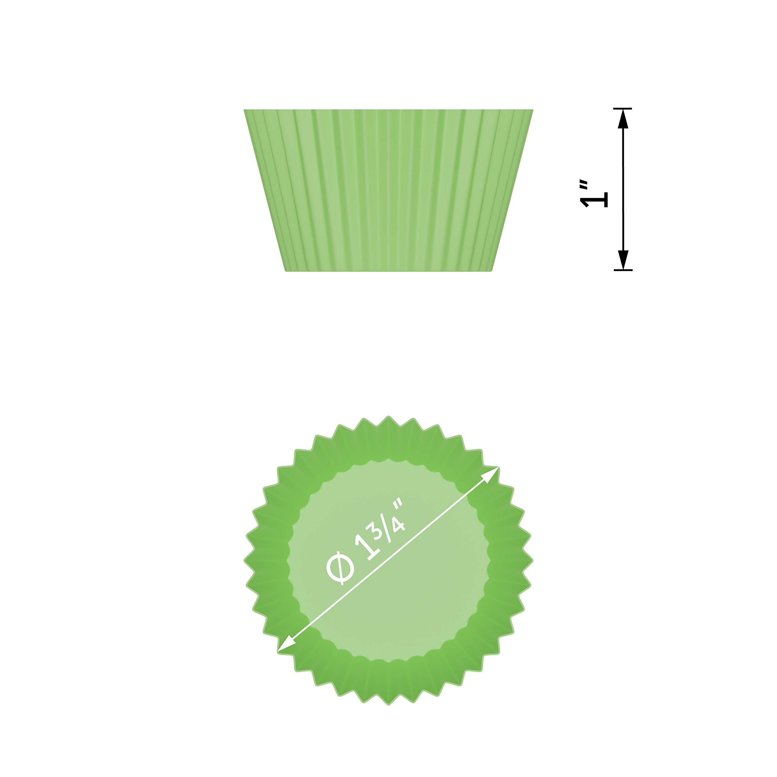 Bakerpan Silicone Mini Cupcake Holders, Mini Cupcake Liners, Pastry & Dessert Cups, 24 Pack (Multi)