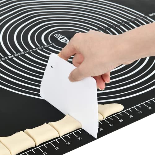 Non-slip Silicone Pastry Mat Extra Large 28''By 20'' for Non Stick Baking Mats, Table/Countertop Placemats, Dough Rolling Mat, Kneading/Fondant/Pie Crust Mat By SUPER KITCHEN