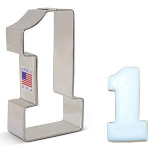 Number One #1 Cookie Cutter, 3.25" Made in USA by Ann Clark