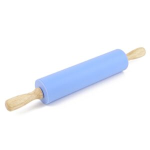 Remeel Silicone Rolling Pin for Baking Non-stick Rolling Pin Dough Roller Wooden Handle Kitchen Accessories Pastry Roller