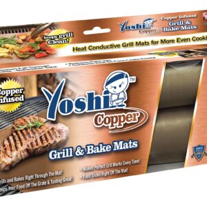 YOSHI GRILL & BAKE MATS (2 Pack), Copper