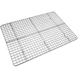 checkered chef cooling rack - 17" x 12" oven safe stainless steel baking rack for cooking