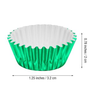 400 Pieces Mini Foil Metallic Cupcake Liners Muffin Paper Cases Baking Cups Colored Cupcake Liner for Holiday Wedding Birthday Party Baby Showers (10 Colors)