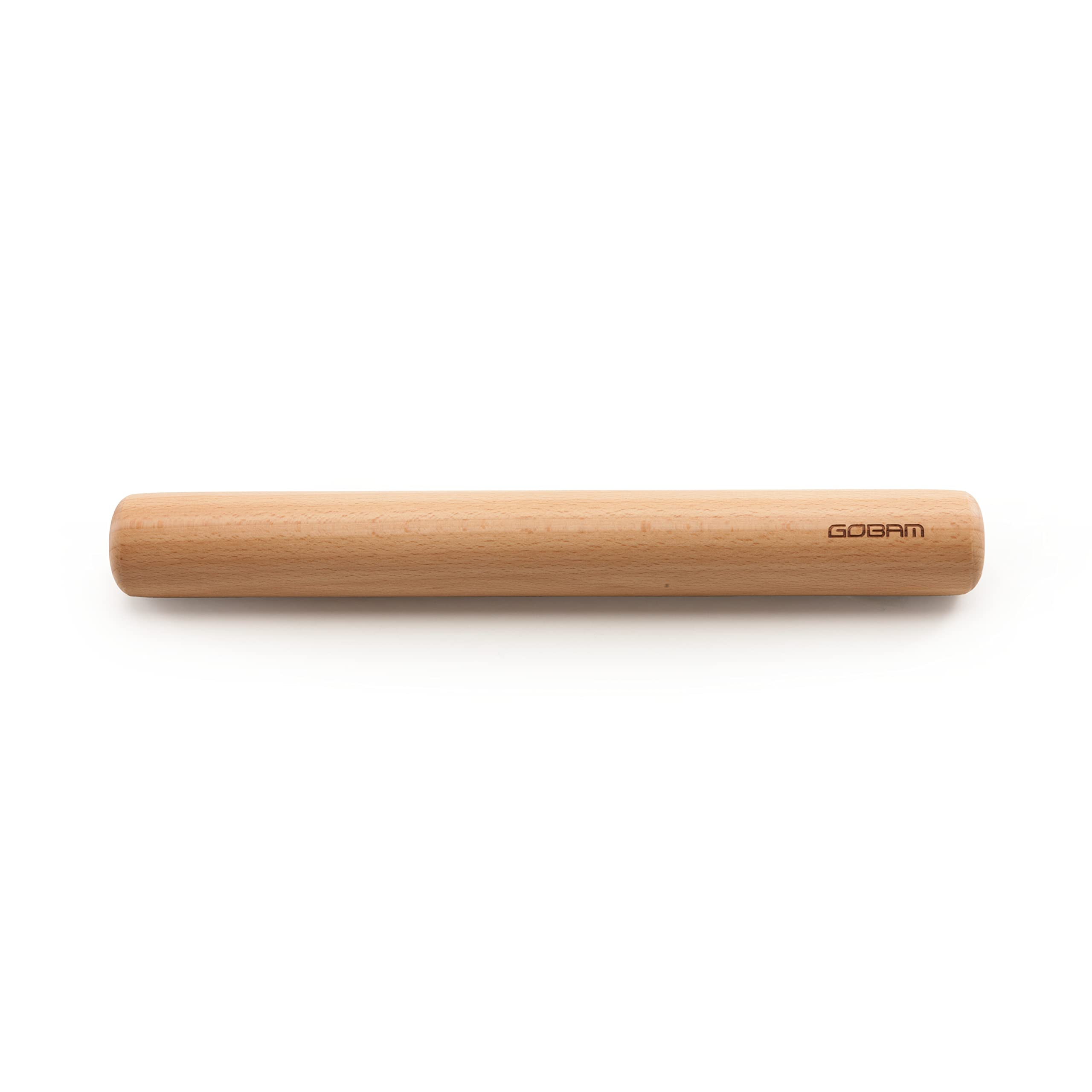 GOBAM Wood Rolling Pin, Small - Dough Roller for Pasta, Cookies, Pie, Pizza, Chapati, Fondant, Rolling Pins for Baking, Bread Making Tools and Supplies - 11 x 1.38 Inches