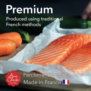 Ann Clark Parchment Paper Sheets for Baking, Made in France, Natural Nonstick 16" x 12" Precut 100 Sheets