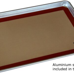 Silicone Baking Mat - Set of 2 Half Sheet (Thick & Large 11 5/8" x 16 1/2") - Non Stick Silicon Liner for Bake Pans & Rolling - Macaron/Pastry/Cookie/Bun/Bread Making - Professional Grade Nonstick