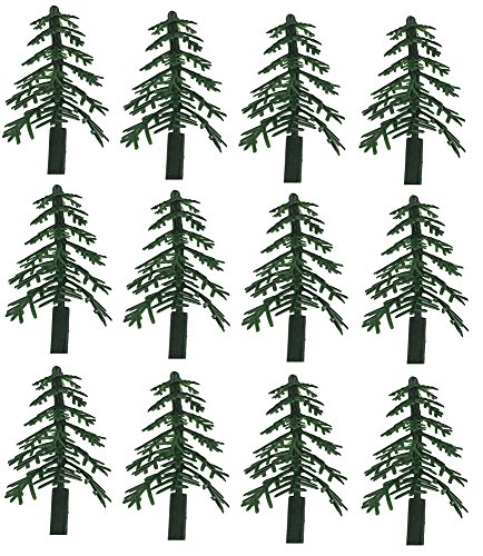 HAOHIYO Evergreen Trees for Cake and Cupcake Decorating (12-Pack)