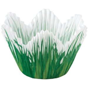 wilton petal grass shaped baking cups, 24-pack