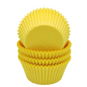 Mombake Premium Yellow Greaseproof Cupcake Liners Muffin Paper Baking Cups Standard Size, 100-Count