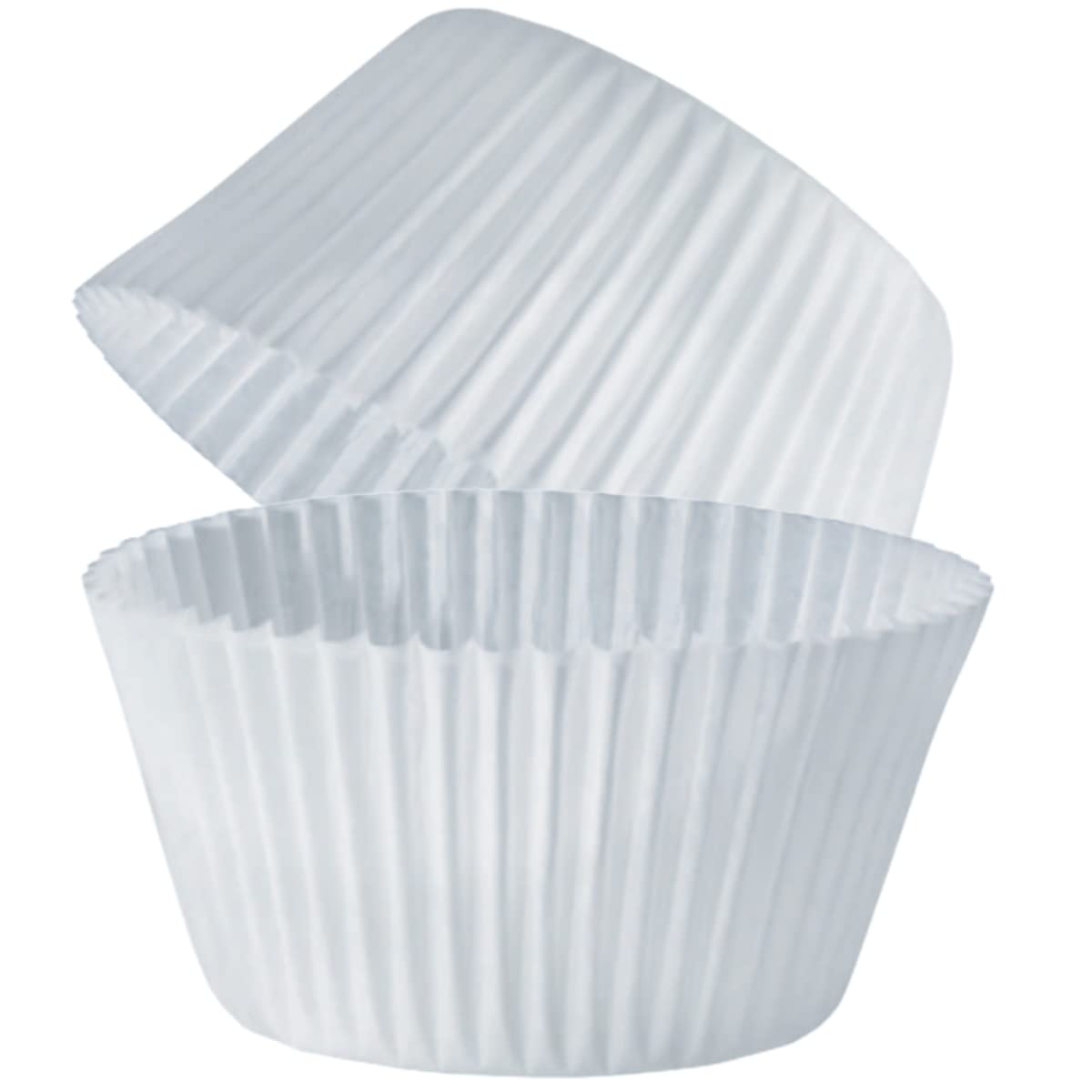 Cakesuppyshop Celebrations 100 White Large Jumbo Texas Muffin/Cupcake Cups White flutted Cupcake Liners Baking Cups