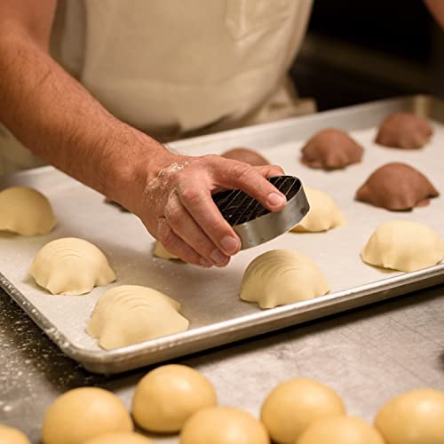 Concha Cutter Mexican Bread Mold Made Of Stainless Steel 4.1 Inch, Concha Stamp Two Sided Mold For Pan Dulce Mexicano Cortadora De Pan, Bread Shape Cutter Concha Pillow