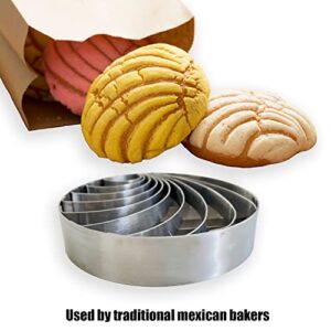 Concha Cutter Mexican Bread Mold Made Of Stainless Steel 4.1 Inch, Concha Stamp Two Sided Mold For Pan Dulce Mexicano Cortadora De Pan, Bread Shape Cutter Concha Pillow